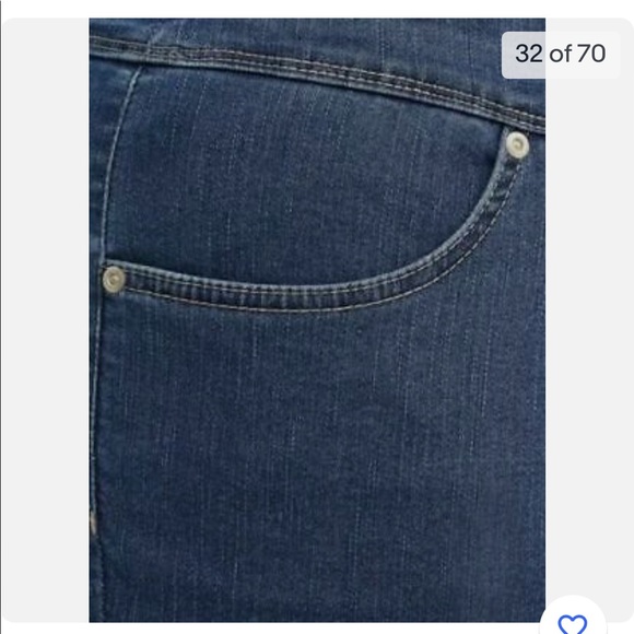 Jack David Women's Plus Size BLUE Pull on Denim jean Shorts - Picture 4 of 4